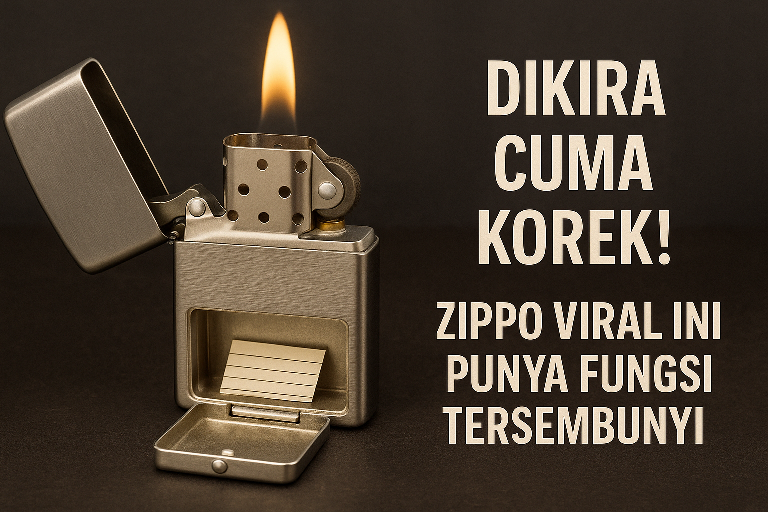 Dikira Cuma Korek! Zippo Viral Ini Punya Fungsi Tersembunyi & Makna Mendalam