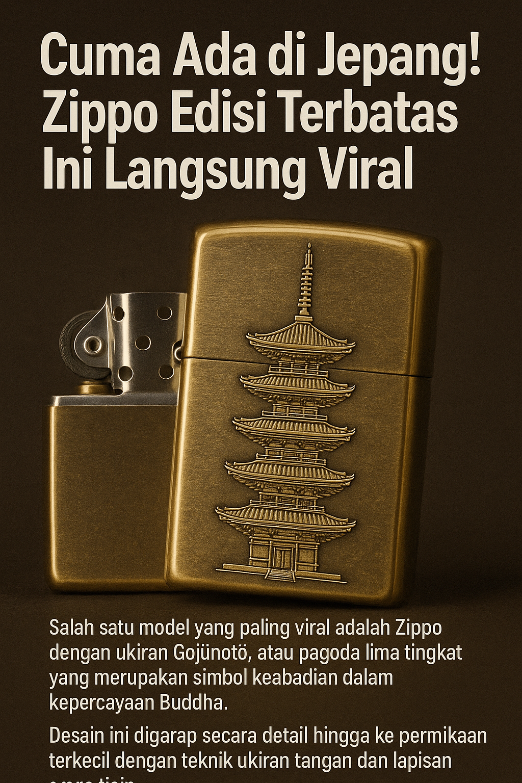 Cuma Ada di Jepang! Zippo Edisi Terbatas Ini Langsung Viral