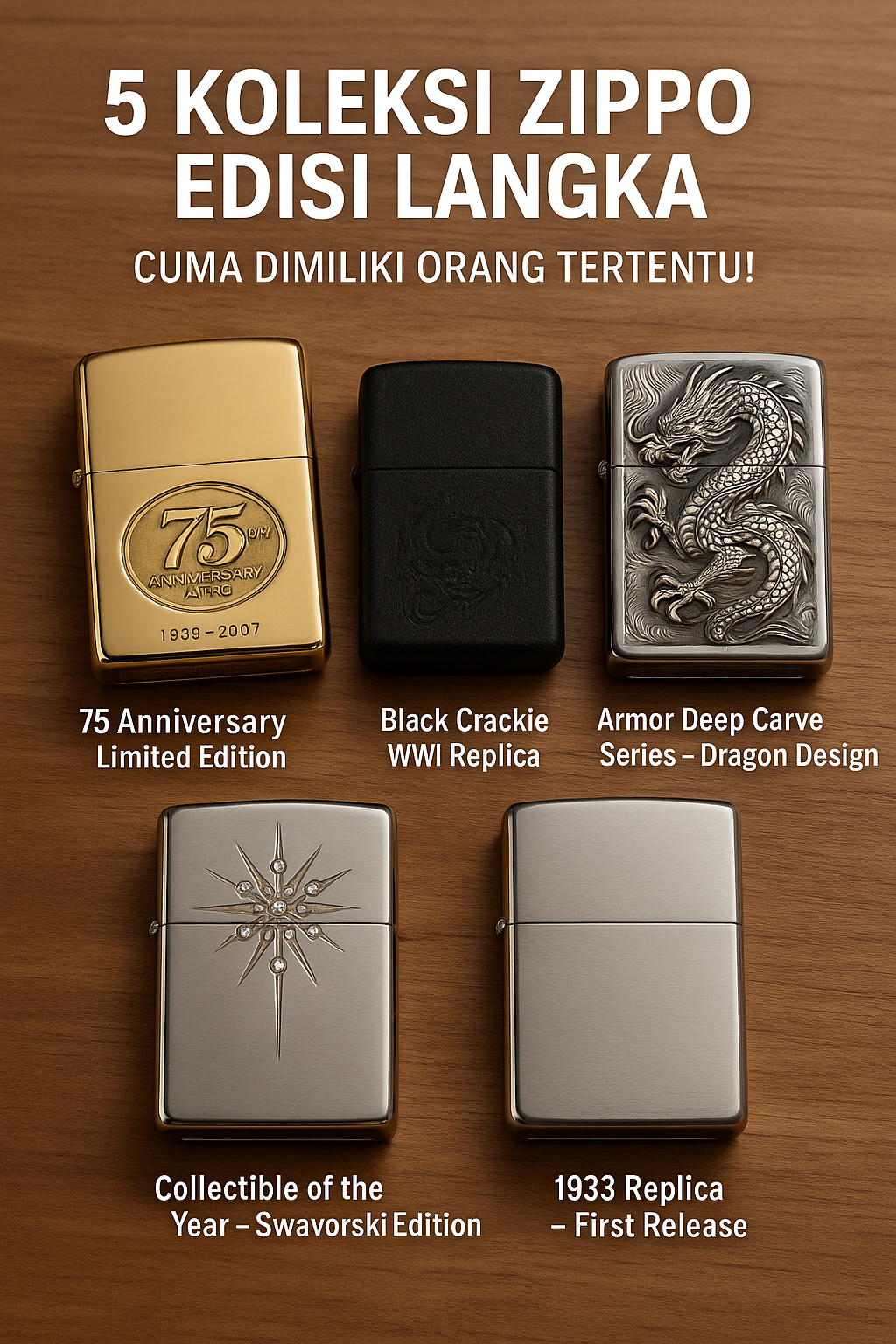 5 Koleksi Zippo Edisi Langka, Cuma Dimiliki Orang Tertentu!