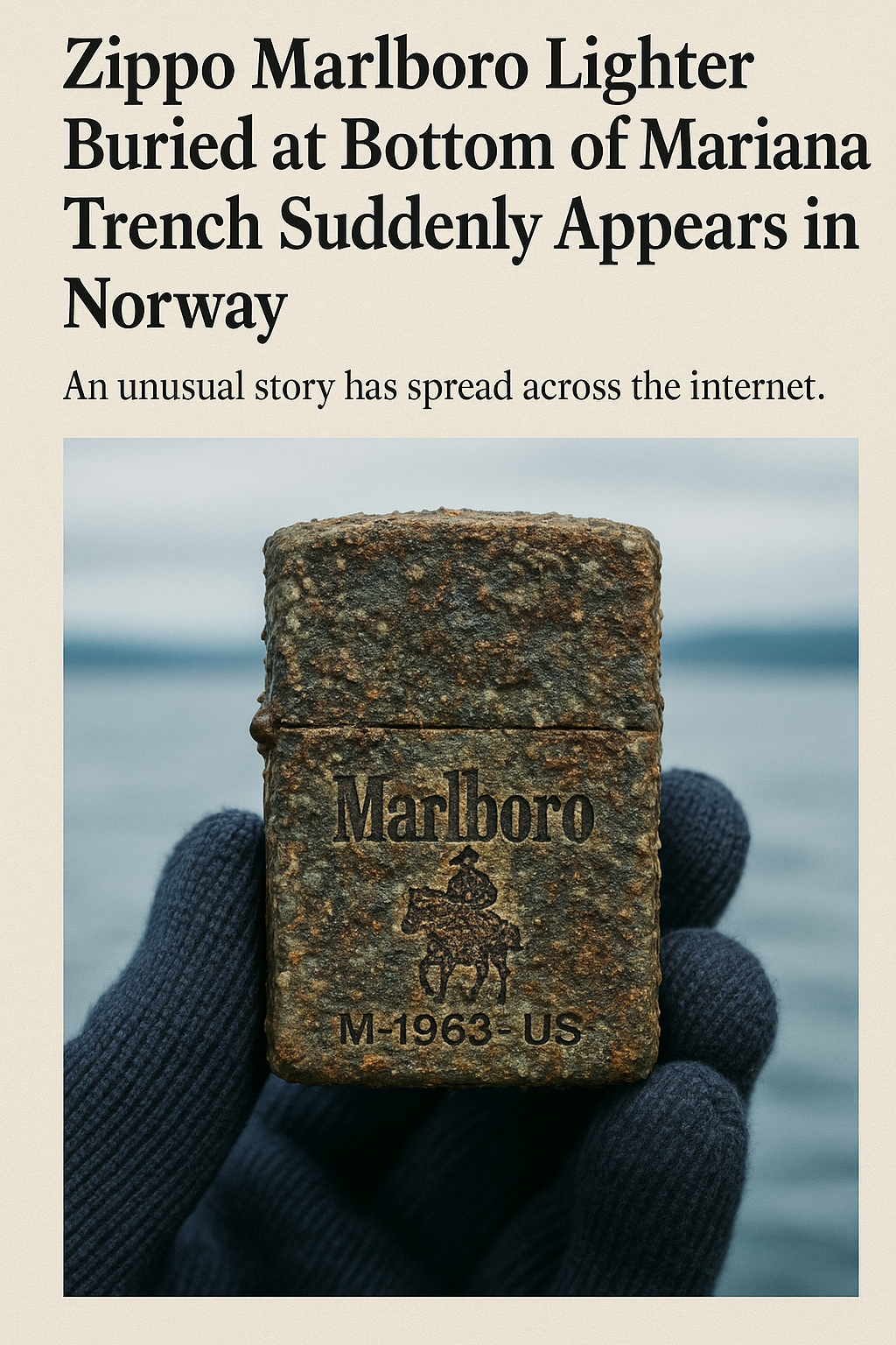 Zippo Marlboro Lighter Dasar Laut