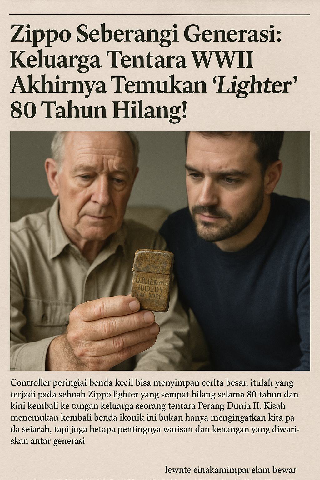 Zippo Tentara WWII Ditemukan