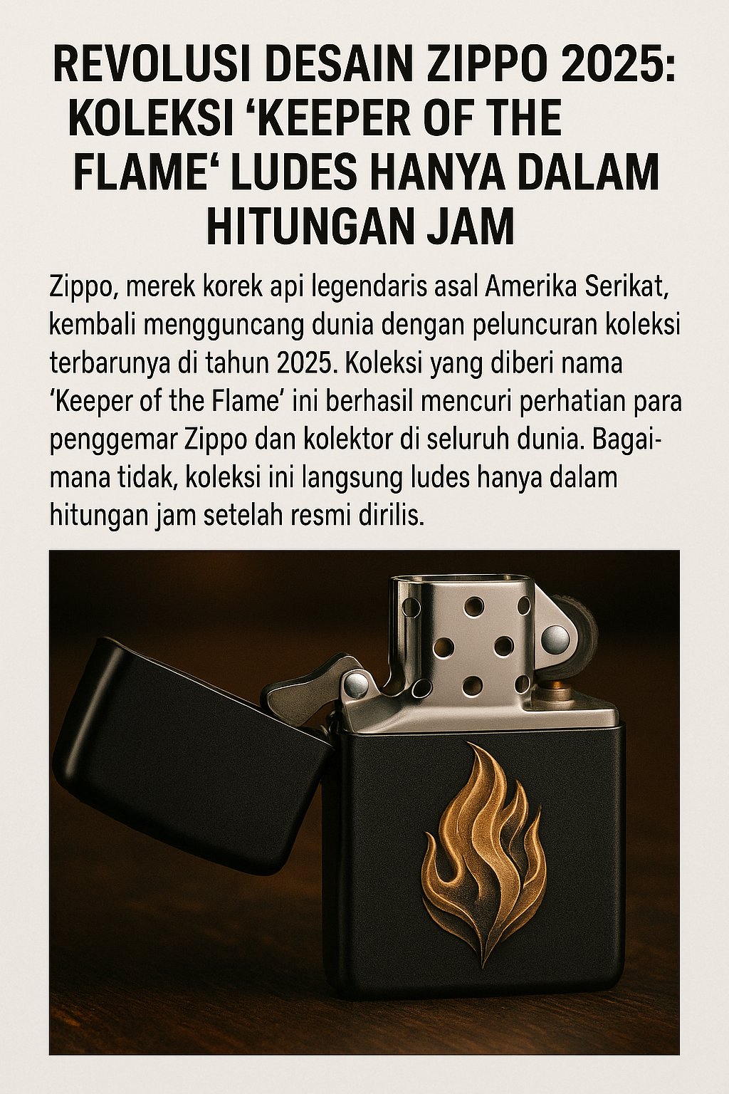Koleksi Keeper Ludes dalam Sekejap