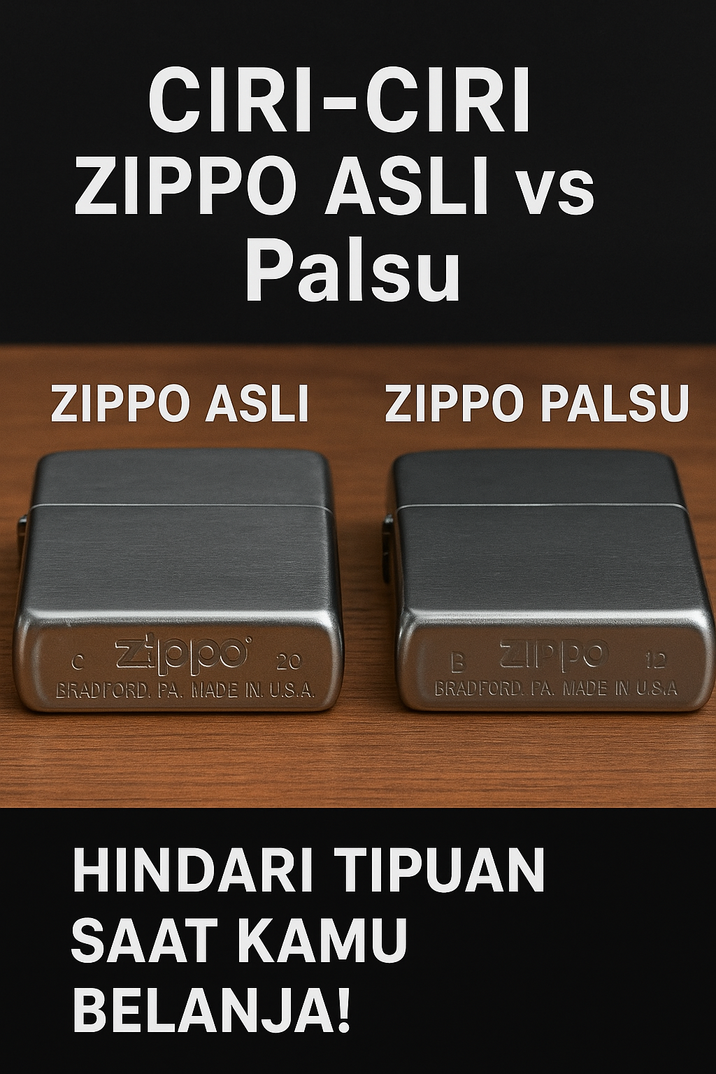 Ciri-Ciri Zippo Asli vs Palsu