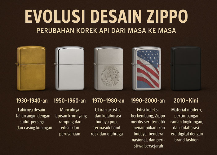 Evolusi Desain Zippo